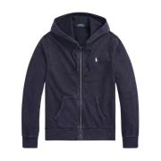 Zwarte hoodie met rits Ralph Lauren , Black , Heren