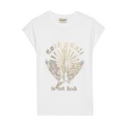 Rock'n'Roll Guitar Wings Tank Top Zadig & Voltaire , White , Dames