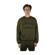 Olijf Fleece Crewneck Eigentijdse Stijl Fear Of God , Green , Heren