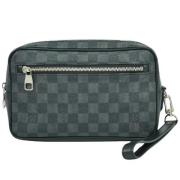 Pre-owned Canvas clutches Louis Vuitton Vintage , Black , Dames