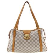 Pre-owned Canvas handbags Louis Vuitton Vintage , White , Dames