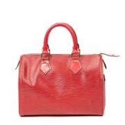 Pre-owned Leather handbags Louis Vuitton Vintage , Red , Dames