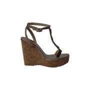 Pre-owned Suede heels Jimmy Choo Pre-owned , Gray , Dames