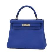 Pre-owned Leather handbags Hermès Vintage , Blue , Dames