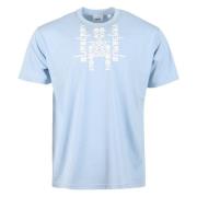 Gedrukt Logo Blauw Katoenen T-shirt Burberry , Blue , Heren