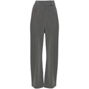 Grijze Wijde Broek met Plooien Pinko , Gray , Dames