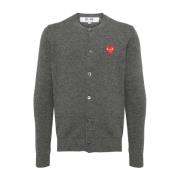 Grijze Sweater met Logopatch Comme des Garçons , Gray , Dames