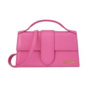 Roze Leren Grand Bambino Tas Jacquemus , Pink , Dames