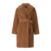 Bruine wollen jas met sjaalkraag Max Mara Weekend , Brown , Dames