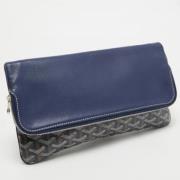 Pre-owned Canvas clutches Goyard Vintage , Blue , Dames