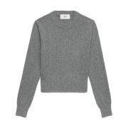 Casual Grijs Kasjmier Wol Trui Ami Paris , Gray , Dames