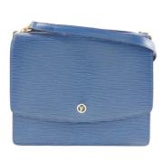 Pre-owned Leather handbags Louis Vuitton Vintage , Blue , Dames