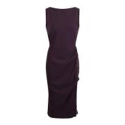 Paarse Lange Jurk met Ruches Chiara Boni , Purple , Dames