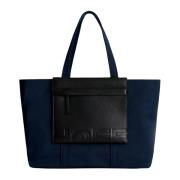 Nylon Daily Shopper Blauw Hoff , Blue , Dames