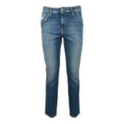 Katoenmix Stretch Jeans Diesel , Blue , Dames