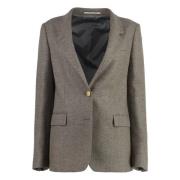 Single-breasted jas van maagdelijke wol Tagliatore , Gray , Dames