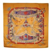 Pre-owned Silk scarves Hermès Vintage , Multicolor , Dames