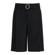 Wollen Gabardine Bermuda Shorts Jil Sander , Black , Heren