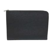 Pre-owned Leather wallets Louis Vuitton Vintage , Black , Dames