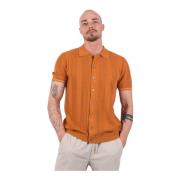 Roest Korte Mouw Overshirt DF 0396 Daniele Fiesoli , Orange , Dames