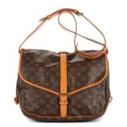 Pre-owned Canvas handbags Louis Vuitton Vintage , Brown , Dames