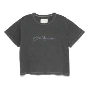 Zwarte Californische Katoenen T-shirt met Print ERL , Black , Heren