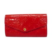 Pre-owned Leather wallets Louis Vuitton Vintage , Red , Dames