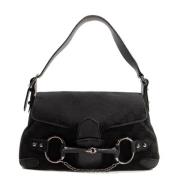 Pre-owned Canvas shoulder-bags Gucci Vintage , Black , Dames