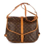 Pre-owned Fabric handbags Louis Vuitton Vintage , Brown , Dames