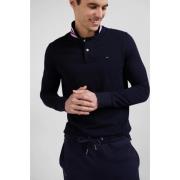 Lange mouwen polo van katoenpiqué Eden Park , Blue , Heren