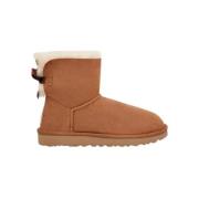 Bruine Winterlaarzen met Strikdetail UGG , Brown , Dames