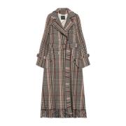 Dubbelbreasted trenchcoat met ruitpatroon Max Mara Weekend , Multicolo...