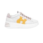 Rebel Leren Sneakers met Memory Foam Hogan , White , Dames