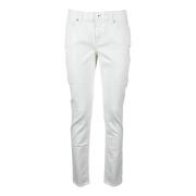 Katoenmix Slim Fit Denim Jeans Eleventy , White , Dames