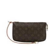 Pre-owned Canvas clutches Louis Vuitton Vintage , Brown , Dames