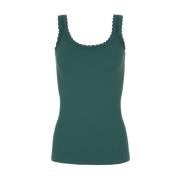 Mouwloze Ribtop Frida Tim & Simonsen , Green , Dames