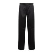 Zijden Twill Relaxte Broek Jil Sander , Black , Dames