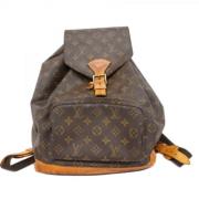 Pre-owned Fabric backpacks Louis Vuitton Vintage , Brown , Dames