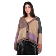 Patchwork Cardigan met Camera Patch Max Mara Weekend , Multicolor , Da...