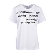 Witte T-shirt voor vrouwen Erika Cavallini , White , Dames