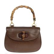 Pre-owned Leather gucci-bags Gucci Vintage , Brown , Dames