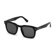 Elegante Zwarte Zonnebril met UV-bescherming Tom Ford , Black , Heren