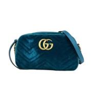 Pre-owned Suede gucci-bags Gucci Vintage , Blue , Dames