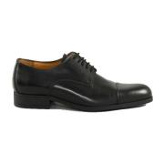 Leren Schoenen - Rubberen Zool Testoni , Black , Heren