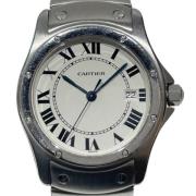 Pre-owned Glass watches Cartier Vintage , White , Dames