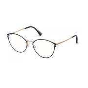 Bril met Roségouden Accent en Heldere Lens Tom Ford , Black , Dames