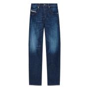 Blauwe Denim Jeans 5-Pocket Stijl Diesel , Blue , Heren