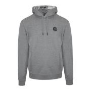 Logo Hoodie, Katoen Polyester Mix Plein Sport , Gray , Heren