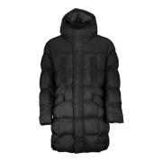 Zwarte Herenjas met Capuchon Hugo Boss , Black , Heren