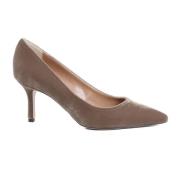 Velvet Pumps met synthetisch leren zool 19v69 Italia , Beige , Dames